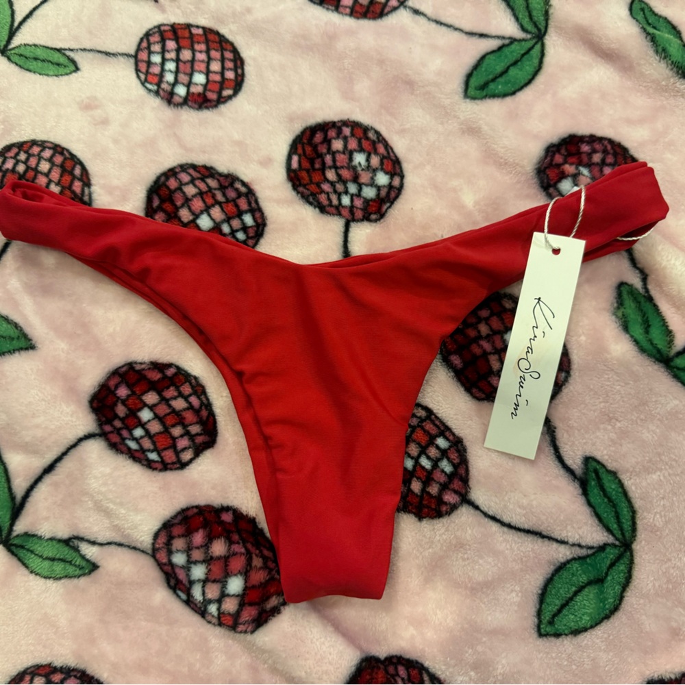 Kira Swim Red Bikini Bottoms